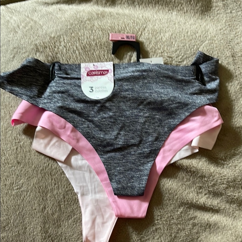 Gray Pink thong Underwear